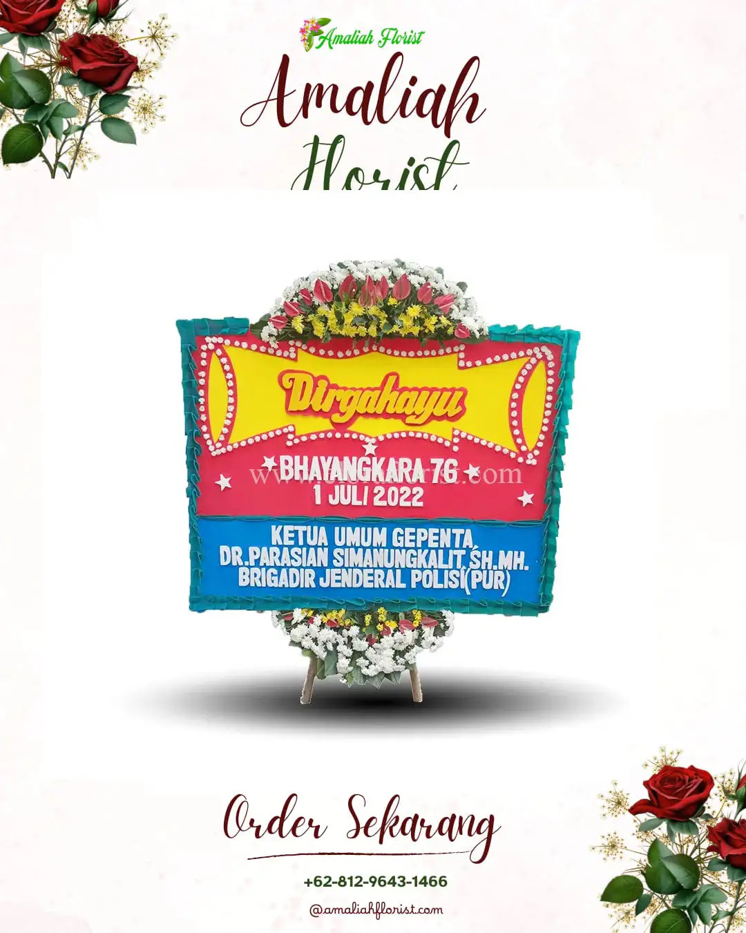Papan Bunga HUT Ulang Tahun Curahpetung